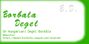 borbala degel business card